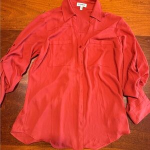 Express Women's burnt Orange Button Down Shirt